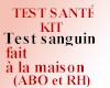 Ensemble pour test sanguin fait � la maison (ABO et RH)